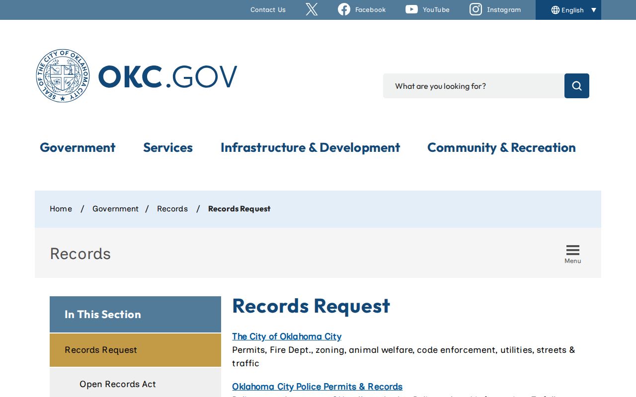 Oklahoma County residents directory Oklahoma City records-request page