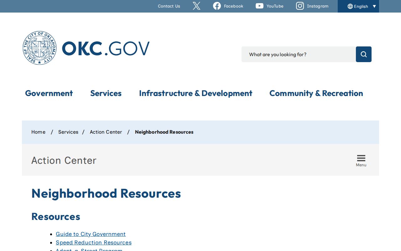 Oklahoma County neighbors Oklahoma City neighborhood resources connection page