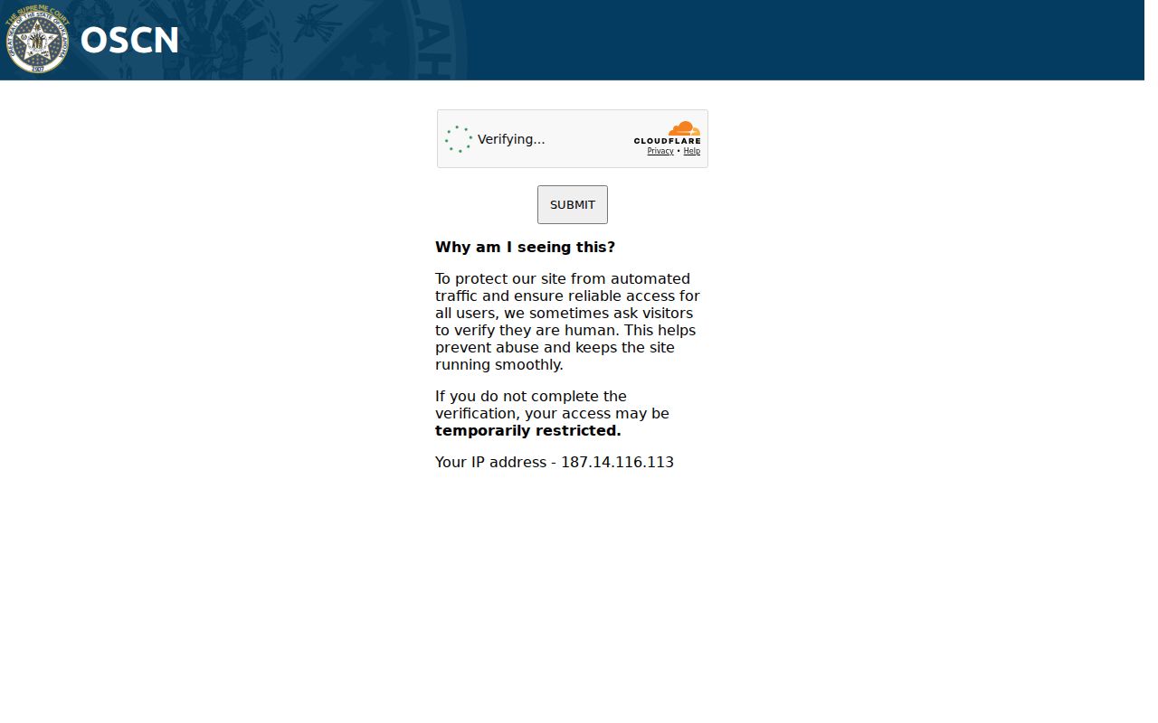 Oklahoma County resident lookup OSCN party and case search