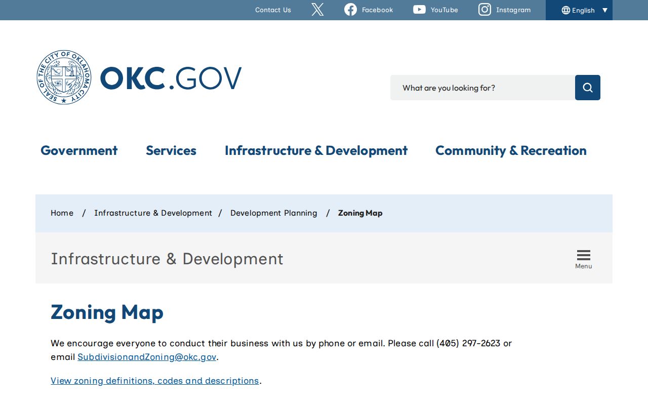 Oklahoma County street directory reference showing Oklahoma City zoning lookup